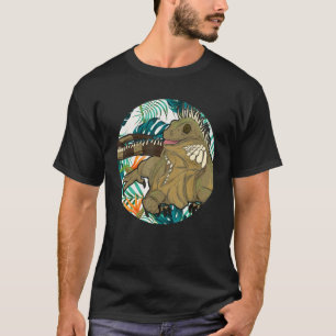 Camiseta Flores tropicales Reptiles Animal Exótico Igu
