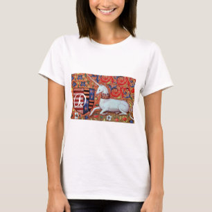 CAMISETA FLORES UNICORNOS Y FANTASOS,MONOGRAMA DE MOTIVOS F