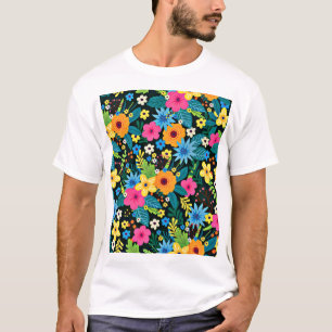 Camiseta Flores Vibrantes Ditsy Patrón Floral Diseño-43785