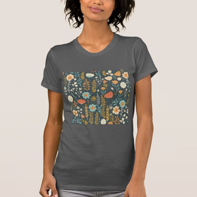 Camiseta Flores vibrantes y coloridas (Anverso)