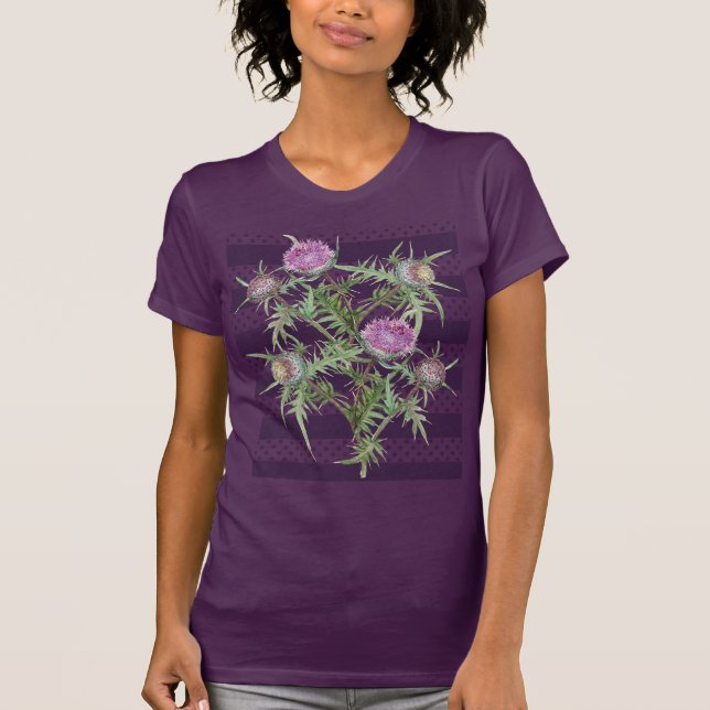 Camiseta Flores violetas silvestres (Anverso)
