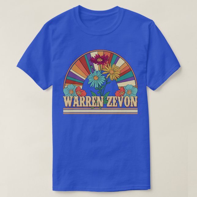 Camiseta Flores Warren Nombre Zevon Regalos Personalizados  (Diseño del anverso)