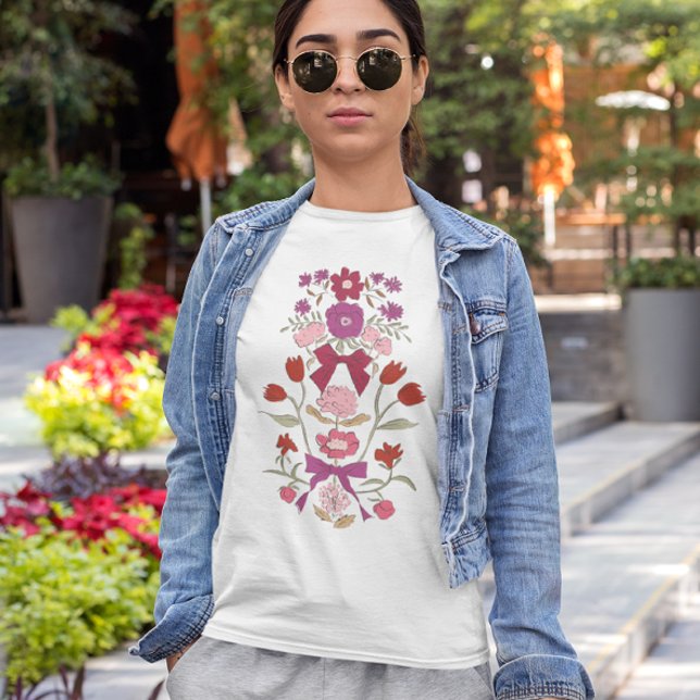 Camiseta Flores y arcos de magenta (Subido por el creador)