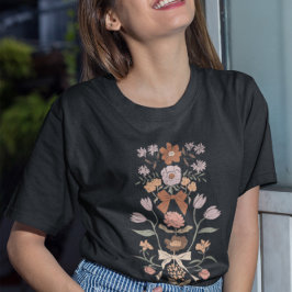 Camiseta Flores y arcos de terracota