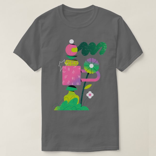 Camiseta Flores y cerámica (Diseño del anverso)