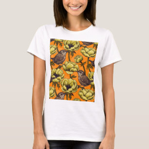 Camiseta Flores y flores de anémona amarillas