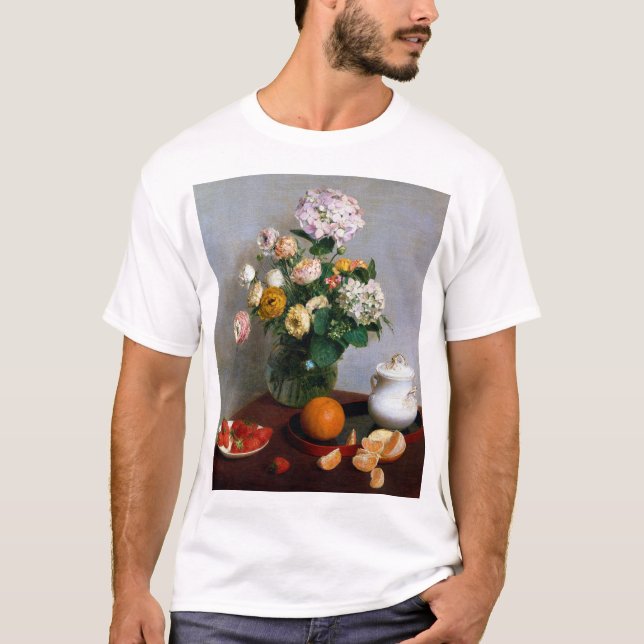 Camiseta Flores y fruta, Henri Fantin-Latour (Anverso)