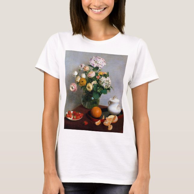 Camiseta Flores y fruta, Henri Fantin-Latour (Anverso)