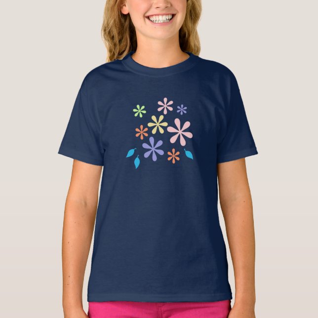 Camiseta Flores y hojas (Anverso)