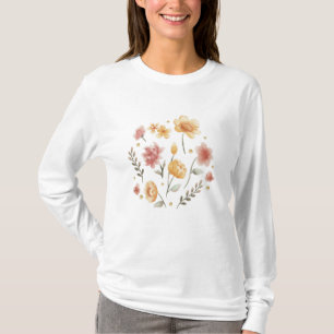 Camiseta Flores y hojas en flor
