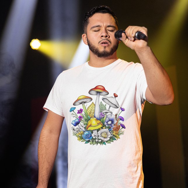 Camiseta Flores y hongos mágicos y caprichosos (Subido por el creador)