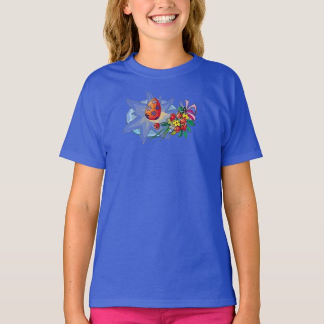 Camiseta Flores y huevos - (Anverso)