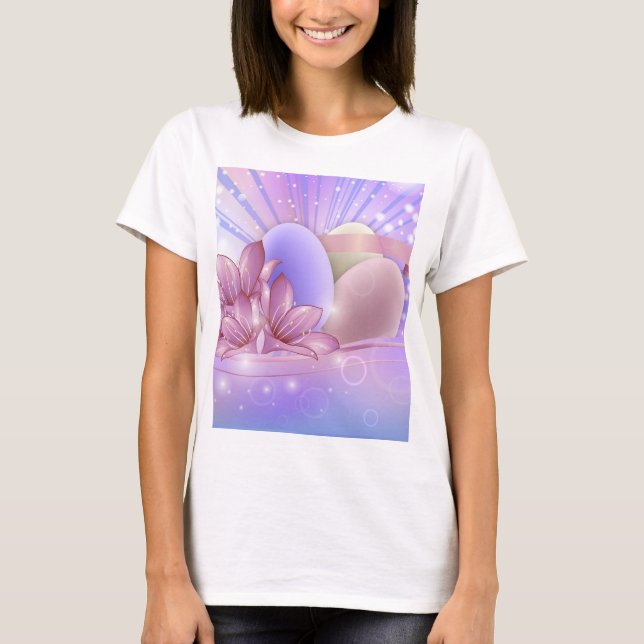Camiseta Flores y huevos de Pascua (Anverso)