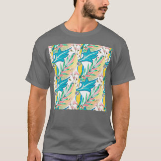 Camiseta Flores y loros