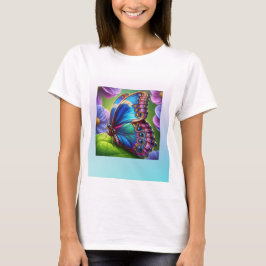 CAMISETA FLORES Y MARIPOSAS