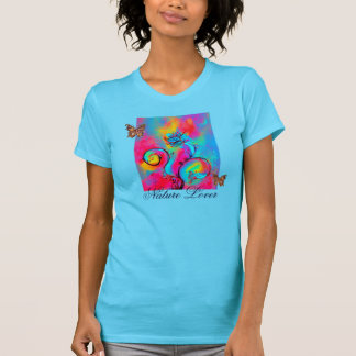 CAMISETA FLORES Y MARIPOSAS SIMILARES NATURALES