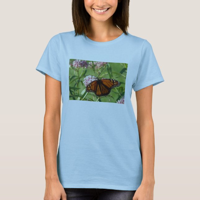 Camiseta Flores y Monach del Milkweed (Anverso)