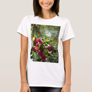 Camiseta Flores y palmera