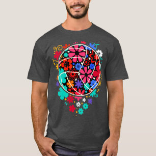 Camiseta Flores Y Regalos De Voleibol Impresión