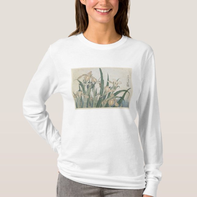 Camiseta Flores y saltamontes, c.1830-31 del iris (Anverso)