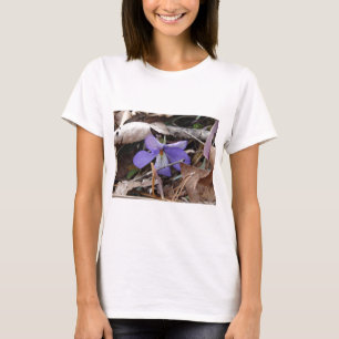 Camiseta FloresSilvestres Violeta de Pata de Pájaro Aguas T