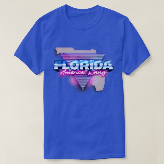 Camiseta Florida Americas Wang 80s Diseño de Estilo Retro (Diseño del anverso)