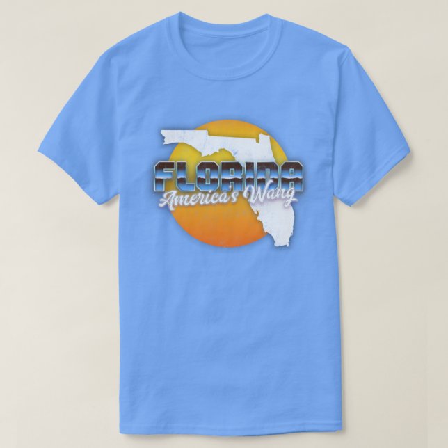 Camiseta Florida Americas Wang Retro Estilo Faded (Diseño del anverso)