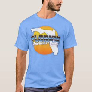 Camiseta Florida Americas Wang Retro Estilo Faded