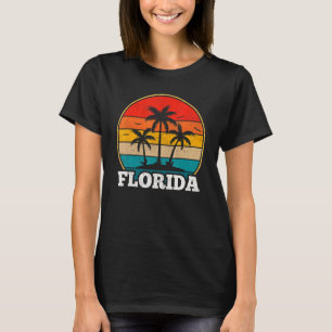 Camiseta Florida Beach Summer Vacation Vintage Palm Tree Be