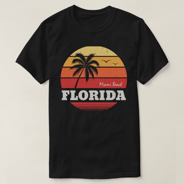 camiseta florida de la playa de miami (Diseño del anverso)