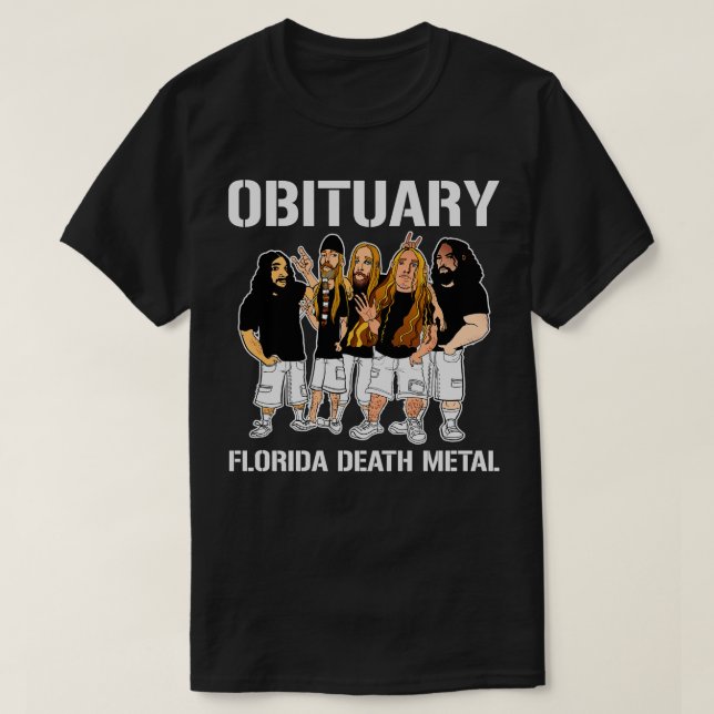 Camiseta Florida Death Metalizado TShirt (Diseño del anverso)