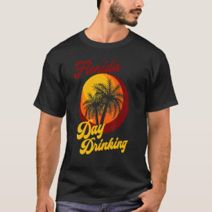 Camiseta Florida Día Bebiendo Retro Beach Verano Familia Va