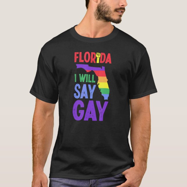 Camiseta Florida Diré Orgullo Gay Derechos Queer Lgbtq Al (Anverso)