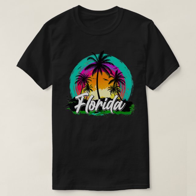 Camiseta Florida Family Vacation 2023 Florida Miami Palm Tr (Diseño del anverso)