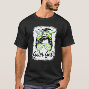 Camiseta Florida Gator Chica Alligator Messy Bun Crocodile