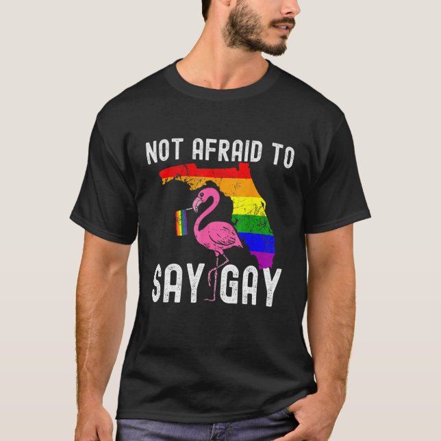 Camiseta Florida Gay Not Afraid To Say Gay LGBTQ Gay Rights (Anverso)