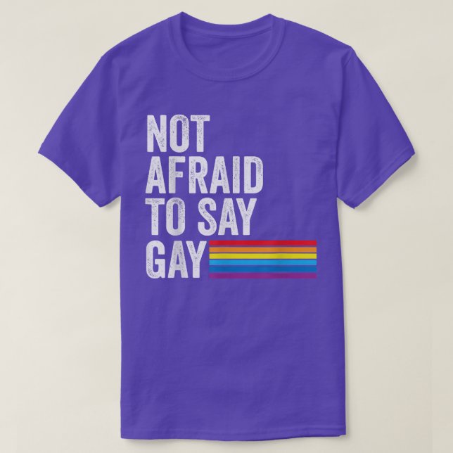 Camiseta Florida Gay Not Afraid To Say Gay LGBTQ Gay Rights (Diseño del anverso)