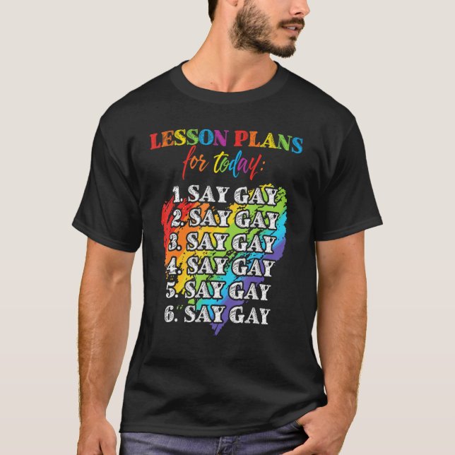 Camiseta Florida Gay Say Gay Lesson Planes Para Hoy Lgbtq G (Anverso)
