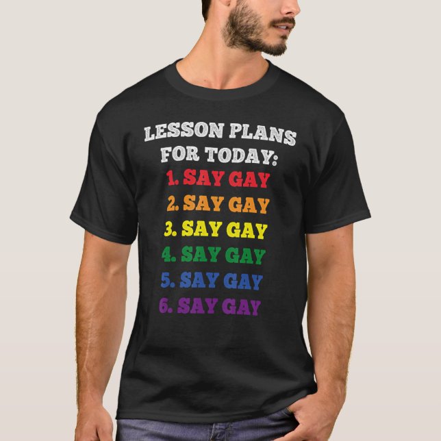 Camiseta Florida Gay Say Gay Lesson Planes Para Hoy Lgbtq G (Anverso)