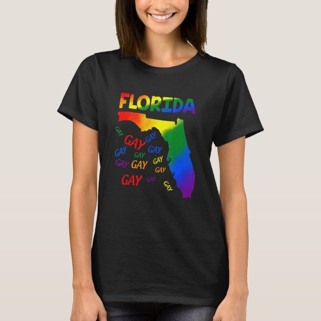Camiseta Florida Gay Say Gay Say Love Stay Proud Lgbtq Gay (Anverso)