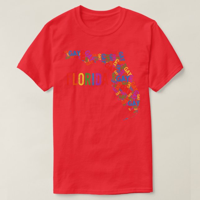 Camiseta Florida Gay Say Gay Say Love Stay Proud Lgbtq Gay  (Diseño del anverso)