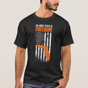 Camiseta Florida Gran Estado de Libertad Bandera Estadounid