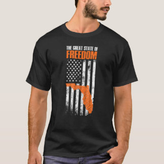 Camiseta Florida Gran Estado de Libertad Bandera Estadounid
