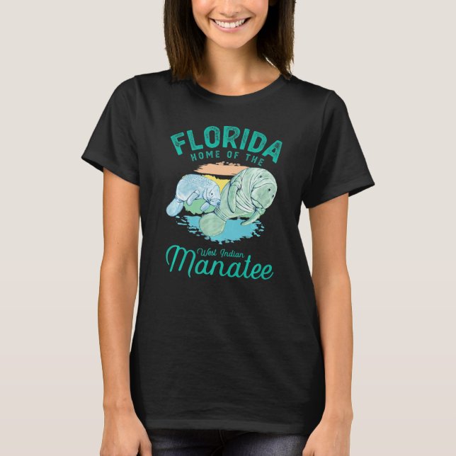 Camiseta Florida Hogar Del Manatí Vaca Marina  1 (Anverso)