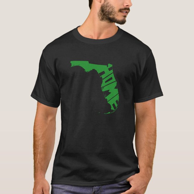 Camiseta Florida Hogar Floridan Word Art Floridian Green (Anverso)