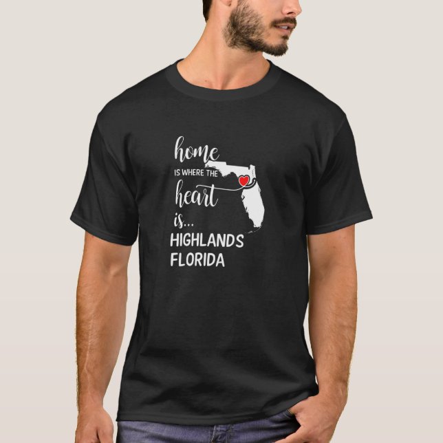 Camiseta Florida Home Is Where The Heart Is Highlands Count (Anverso)