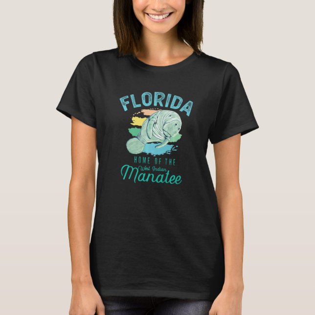 Camiseta Florida Home Of The Manatee Sea Cow   (Anverso)