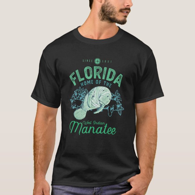 Camiseta Florida Home Of The Manatee Sea Cow 1 (Anverso)