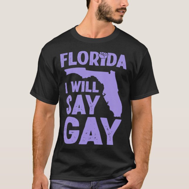 Camiseta Florida I Will Say Gay Pride Queer Rights LGBTQ Al (Anverso)