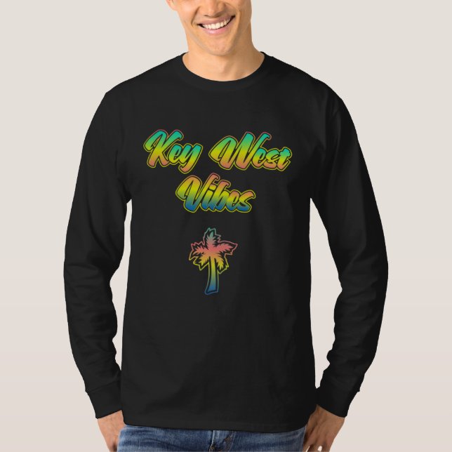 Camiseta Florida Key West Vibes  Sunset Palm Trees of Key W (Anverso)